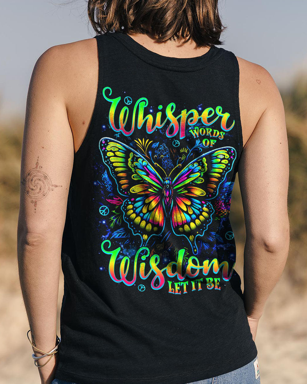 WHISPER WORDS OF WISDOM LET IT BE BUTTERFLY ALL OVER PRINT  - TLNZ2808254