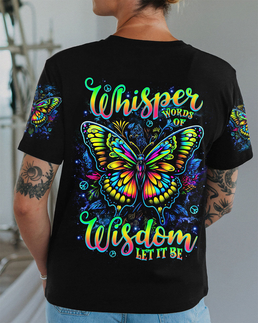 WHISPER WORDS OF WISDOM LET IT BE BUTTERFLY ALL OVER PRINT  - TLNZ2808254