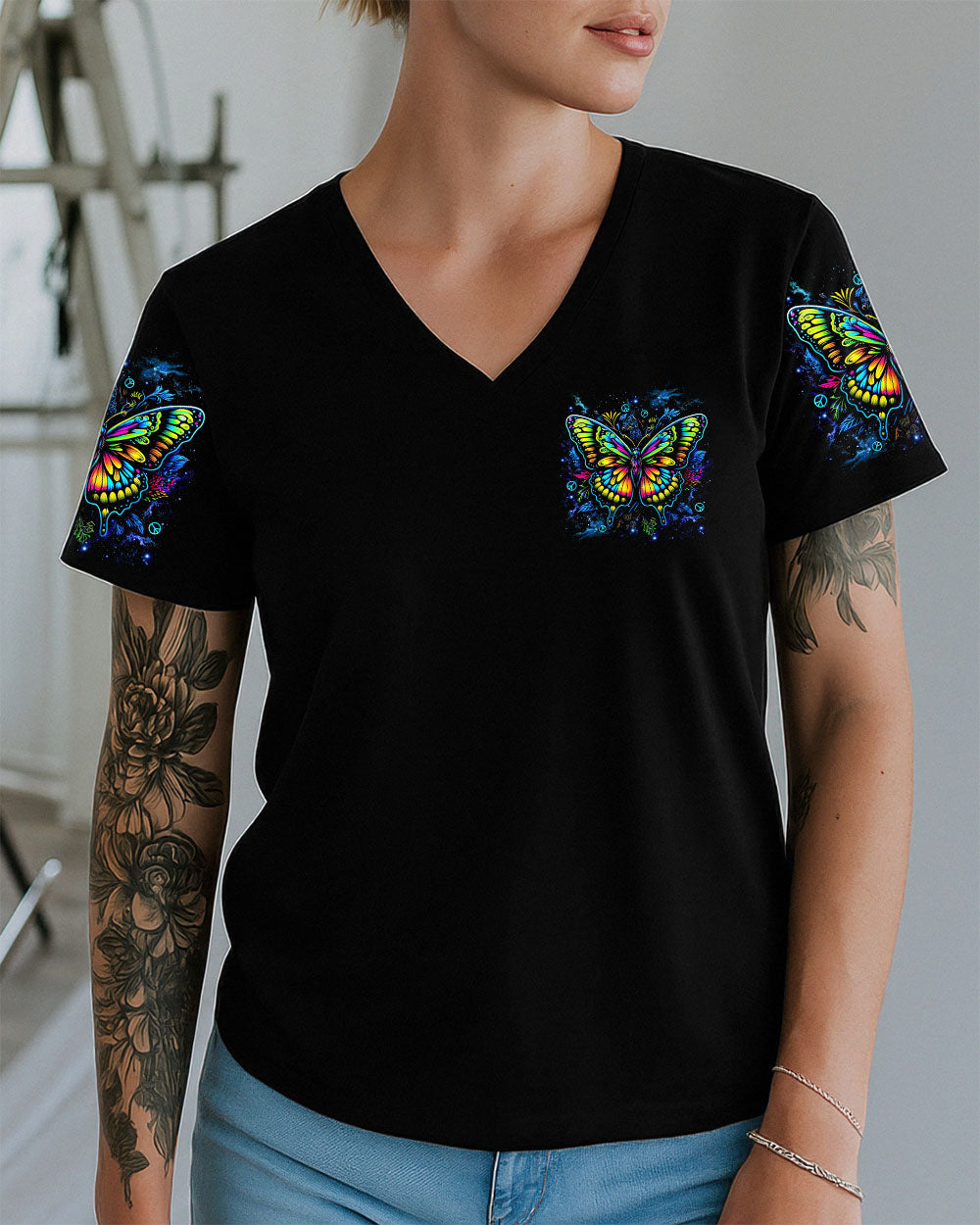 WHISPER WORDS OF WISDOM LET IT BE BUTTERFLY ALL OVER PRINT  - TLNZ2808254