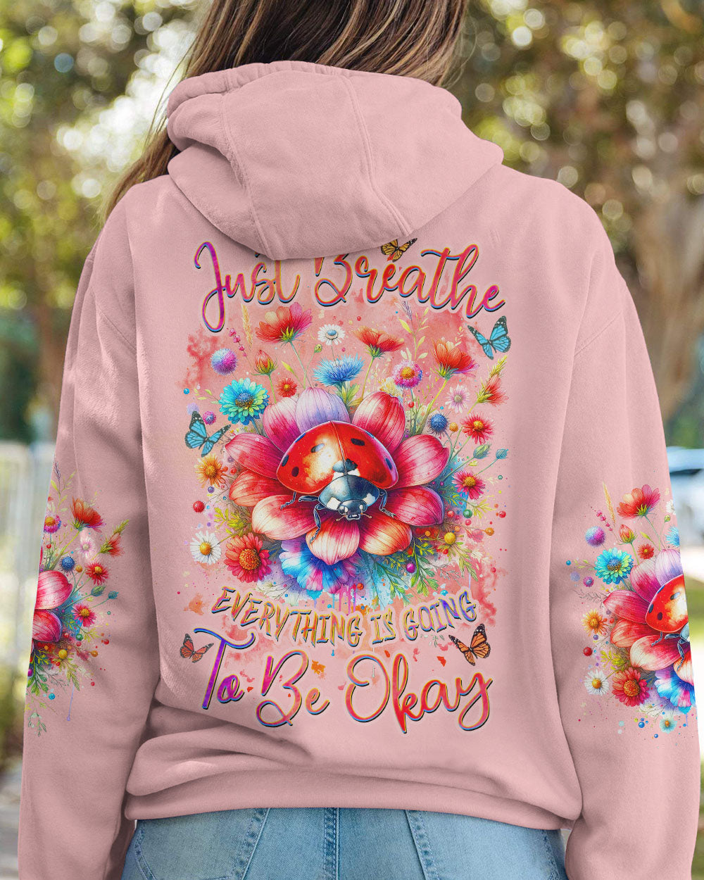 JUST BREATHE LADYBUG FLORAL ALL OVER PRINT - TLNZ2811231