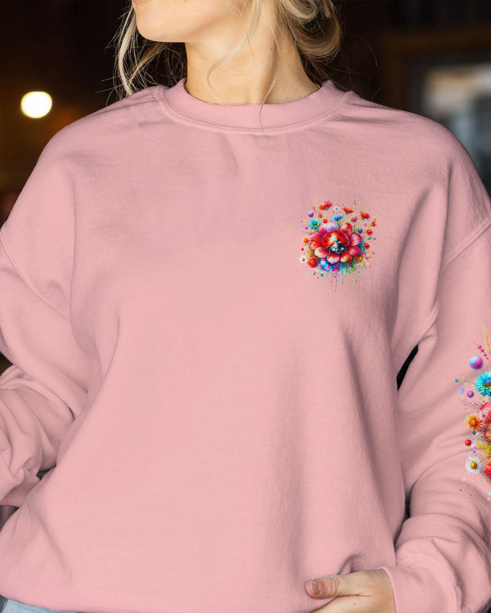 JUST BREATHE LADYBUG FLORAL ALL OVER PRINT - TLNZ2811231