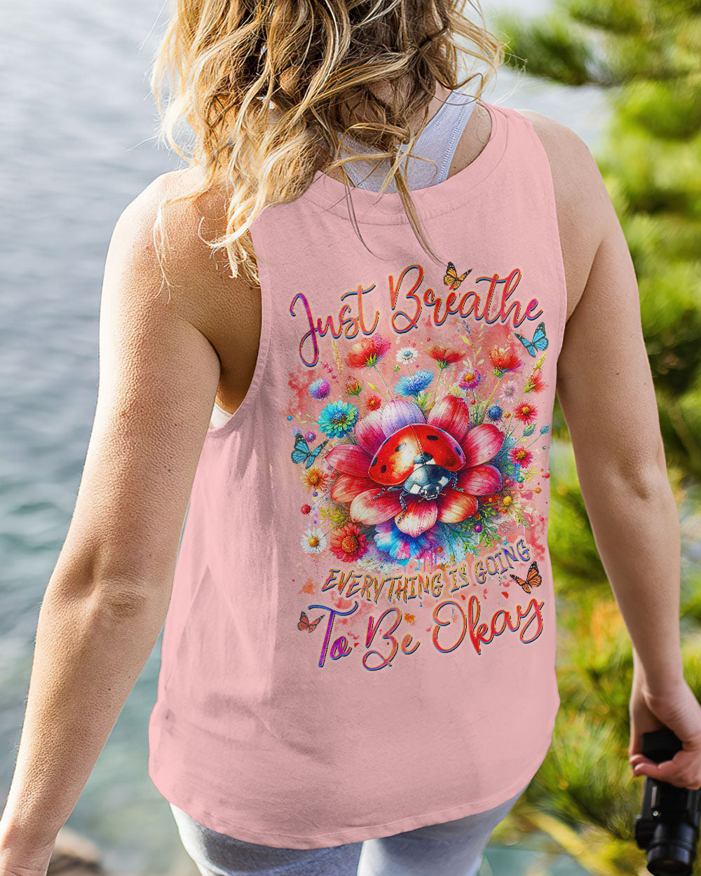 JUST BREATHE LADYBUG FLORAL ALL OVER PRINT - TLNZ2811231