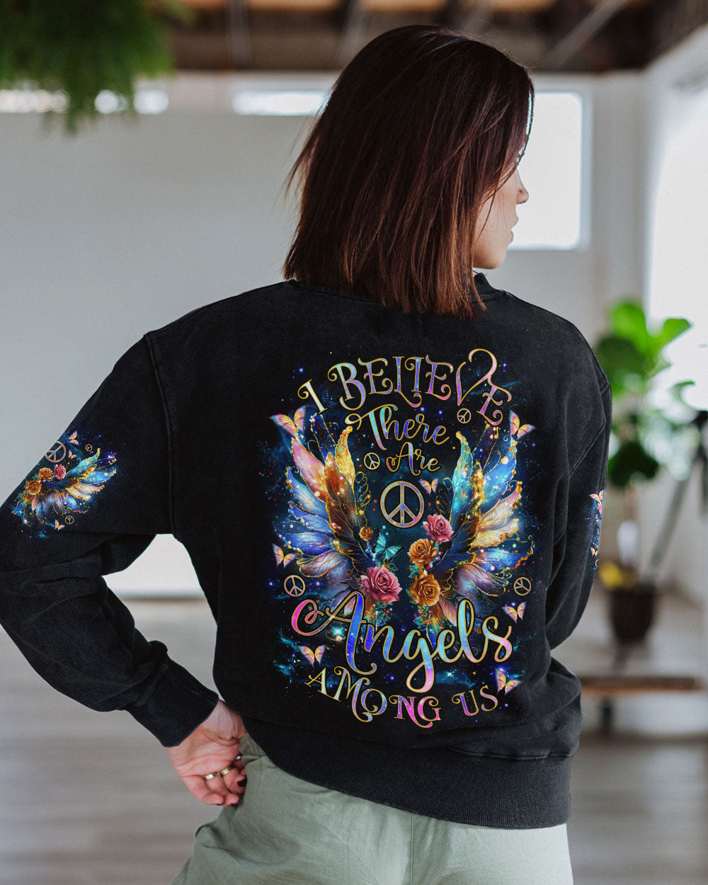 I BELIEVE THERE ARE ANGELS AMONG US WINGS ALL OVER PRINT - TLNZ2903242