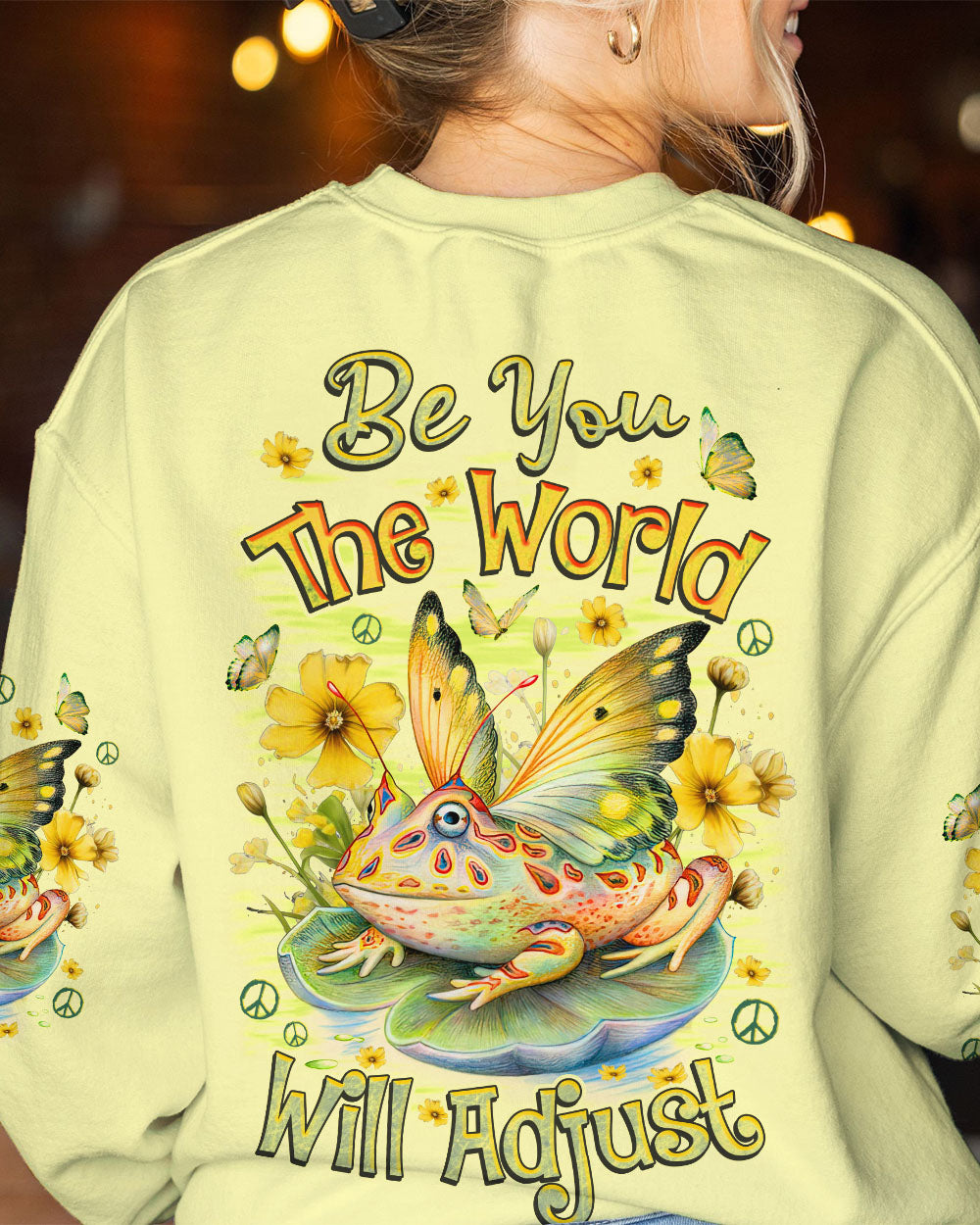 BE YOU THE WORLD WILL ADJUST FROG ALL OVER PRINT - TLNZ2908231