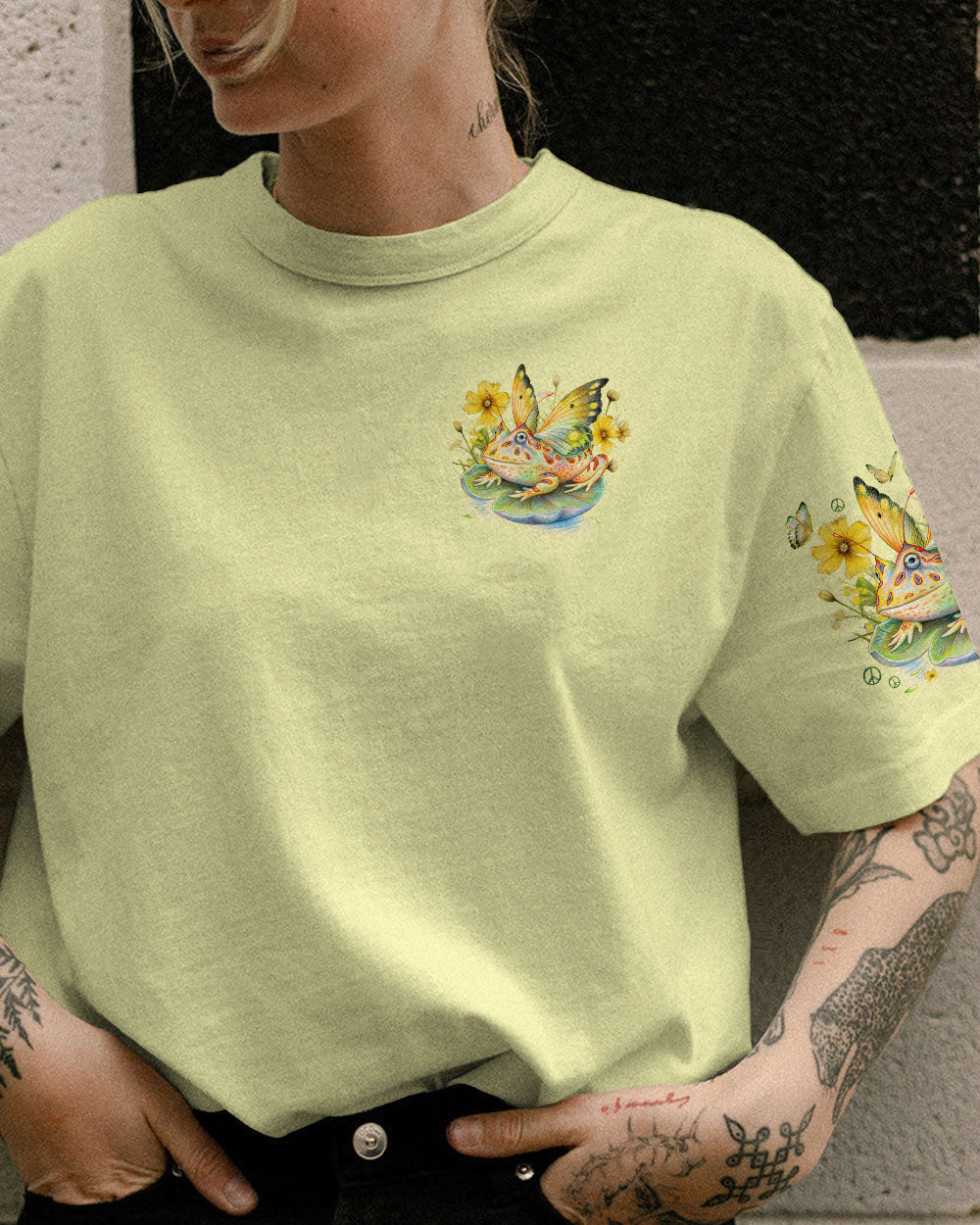 BE YOU THE WORLD WILL ADJUST FROG ALL OVER PRINT - TLNZ2908231