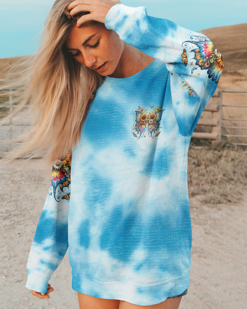 JUST BREATHE WINGS FLORAL ALL OVER PRINT - TLNZ2912232