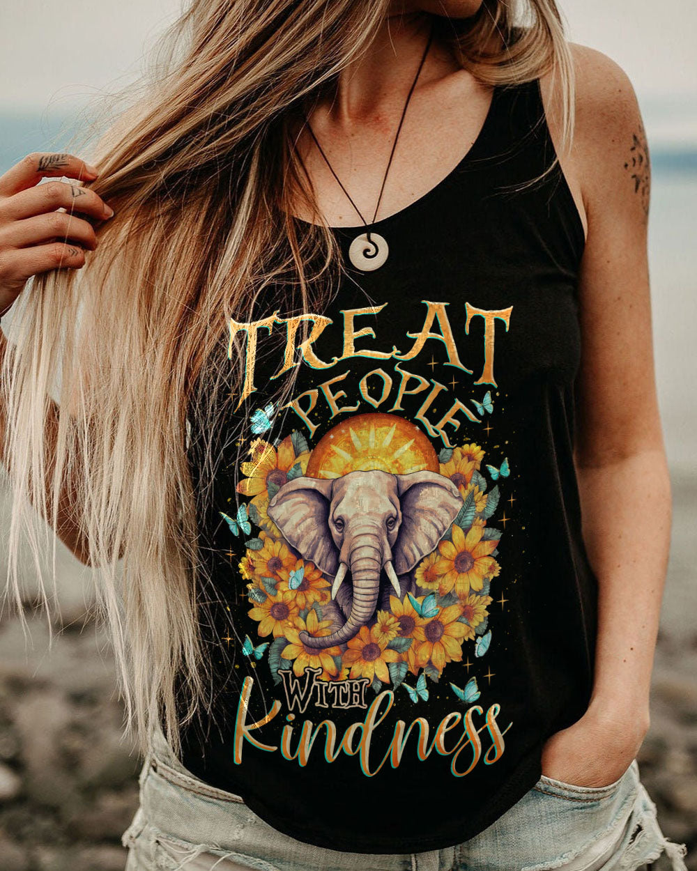 TREAT PEOPLE WITH KINDNESS ELEPHANT ALL OVER PRINT - TLNZ3005232