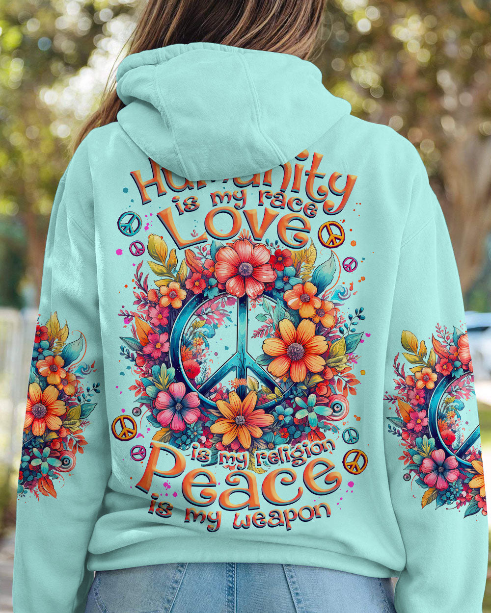 PEACE IS MY WEAPON TIE DYE ALL OVER PRINT - TLNZ3008231