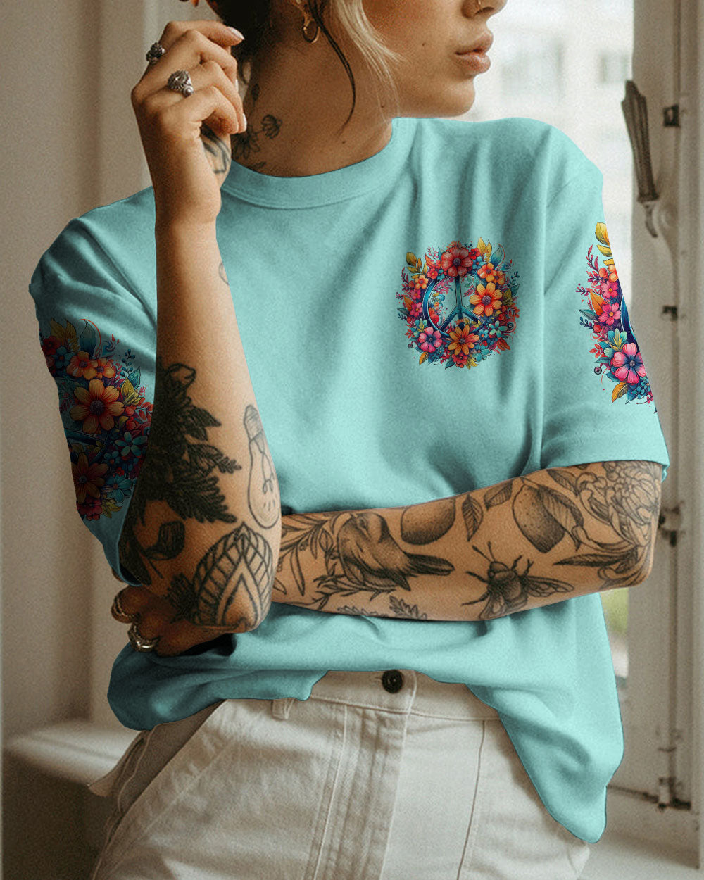 PEACE IS MY WEAPON TIE DYE ALL OVER PRINT - TLNZ3008231