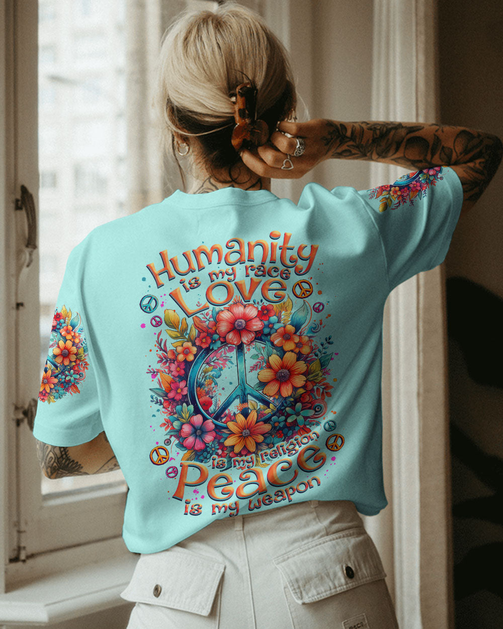 PEACE IS MY WEAPON TIE DYE ALL OVER PRINT - TLNZ3008231
