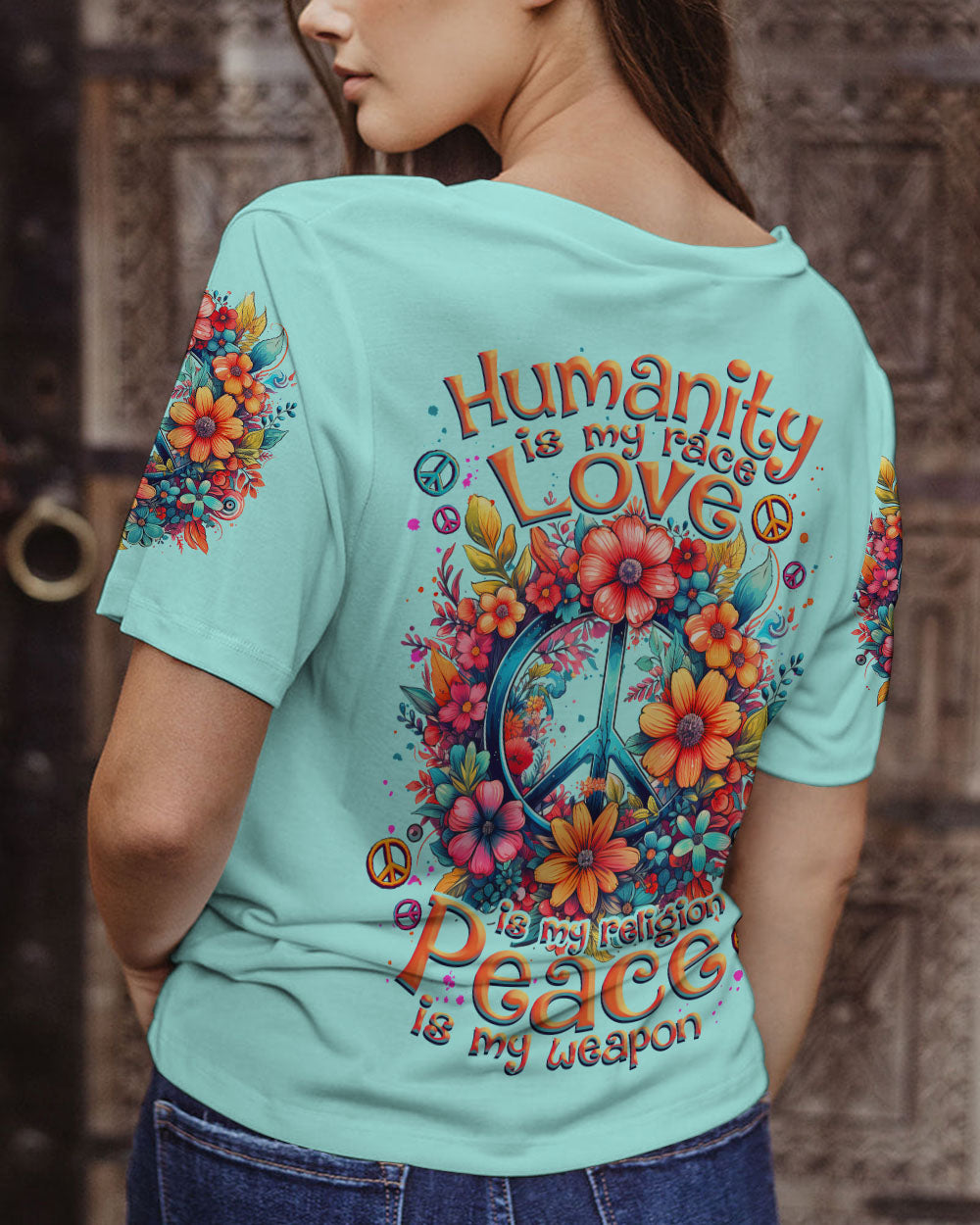 PEACE IS MY WEAPON TIE DYE ALL OVER PRINT - TLNZ3008231