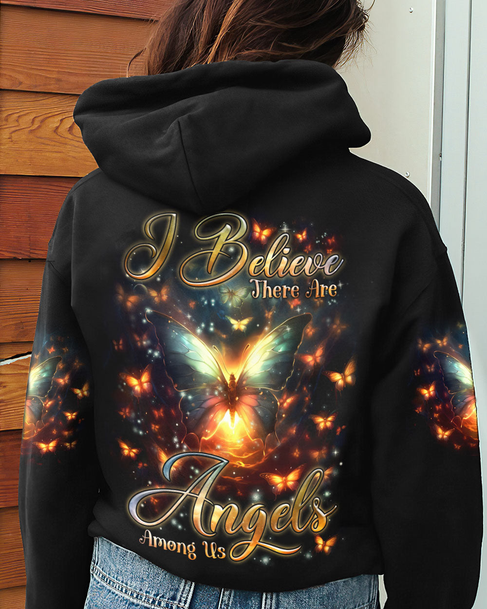 I BELIEVE THERE ARE ANGELS AMONG US BUTTERFLY ALL OVER PRINT - TLNZ3101241