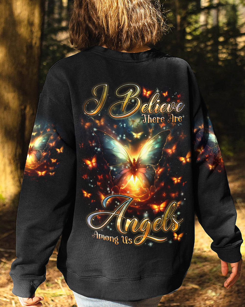 I BELIEVE THERE ARE ANGELS AMONG US BUTTERFLY ALL OVER PRINT - TLNZ3101241