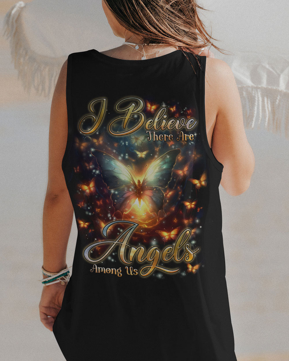 I BELIEVE THERE ARE ANGELS AMONG US BUTTERFLY ALL OVER PRINT - TLNZ3101241