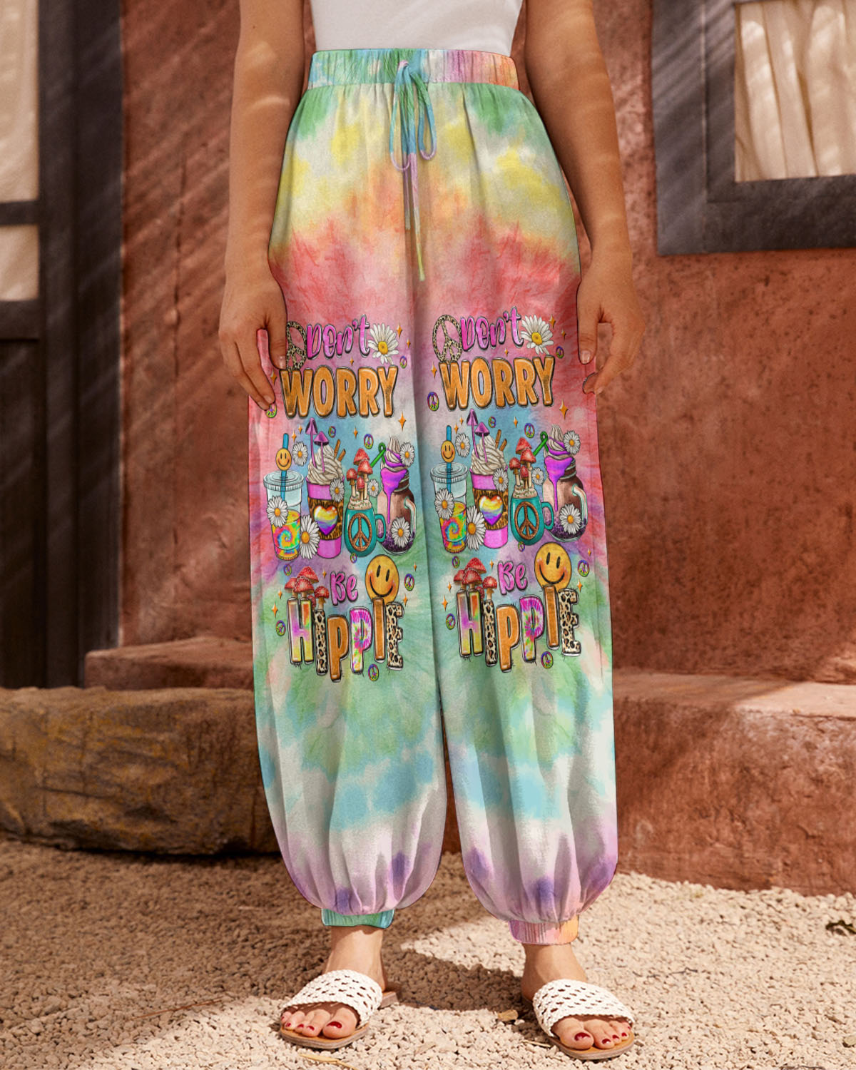 DON'T WORRY BE HIPPIE TIE DYE ALL OVER PRINT - TLNZ3108232