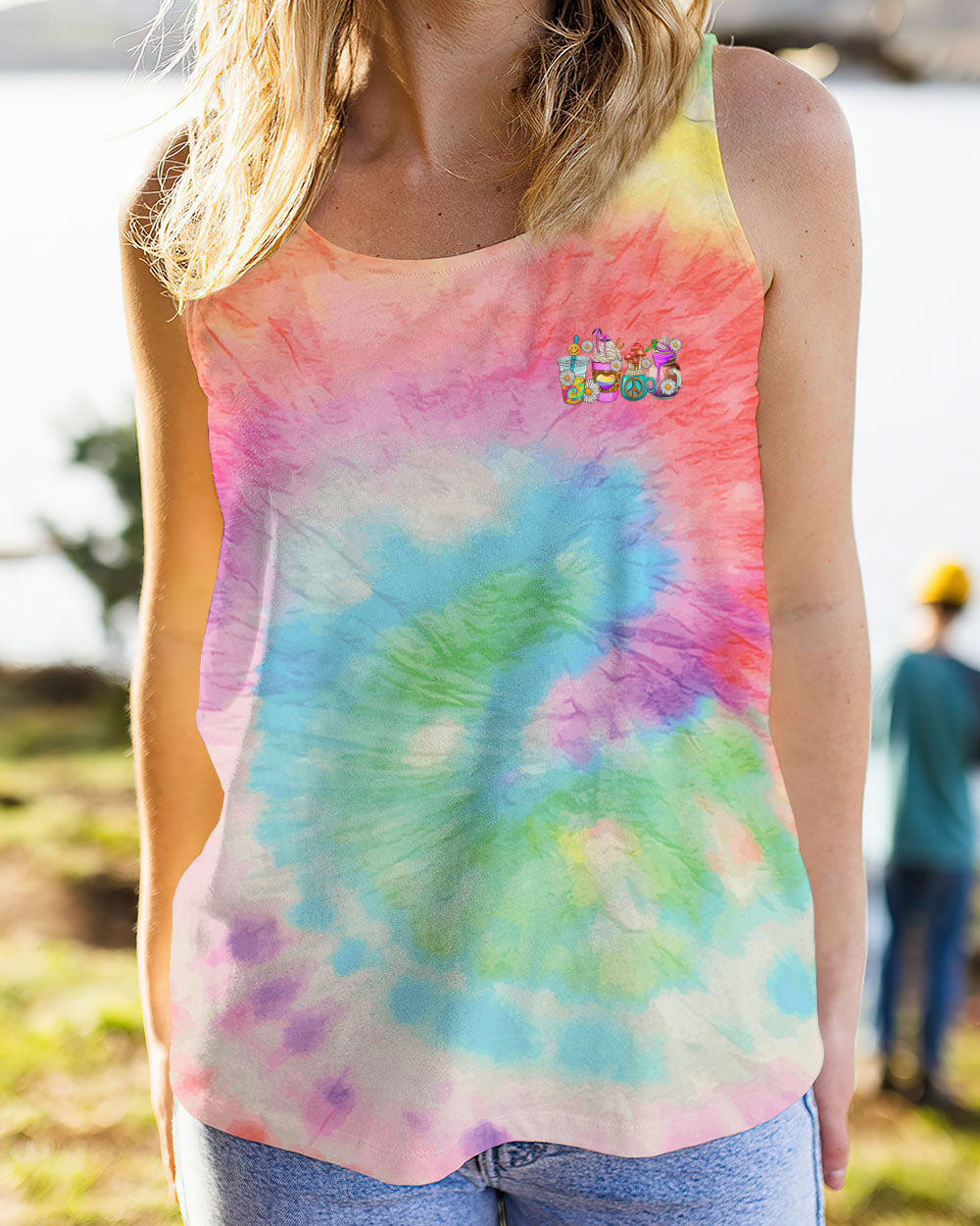 DON'T WORRY BE HIPPIE TIE DYE ALL OVER PRINT - TLNZ3108232