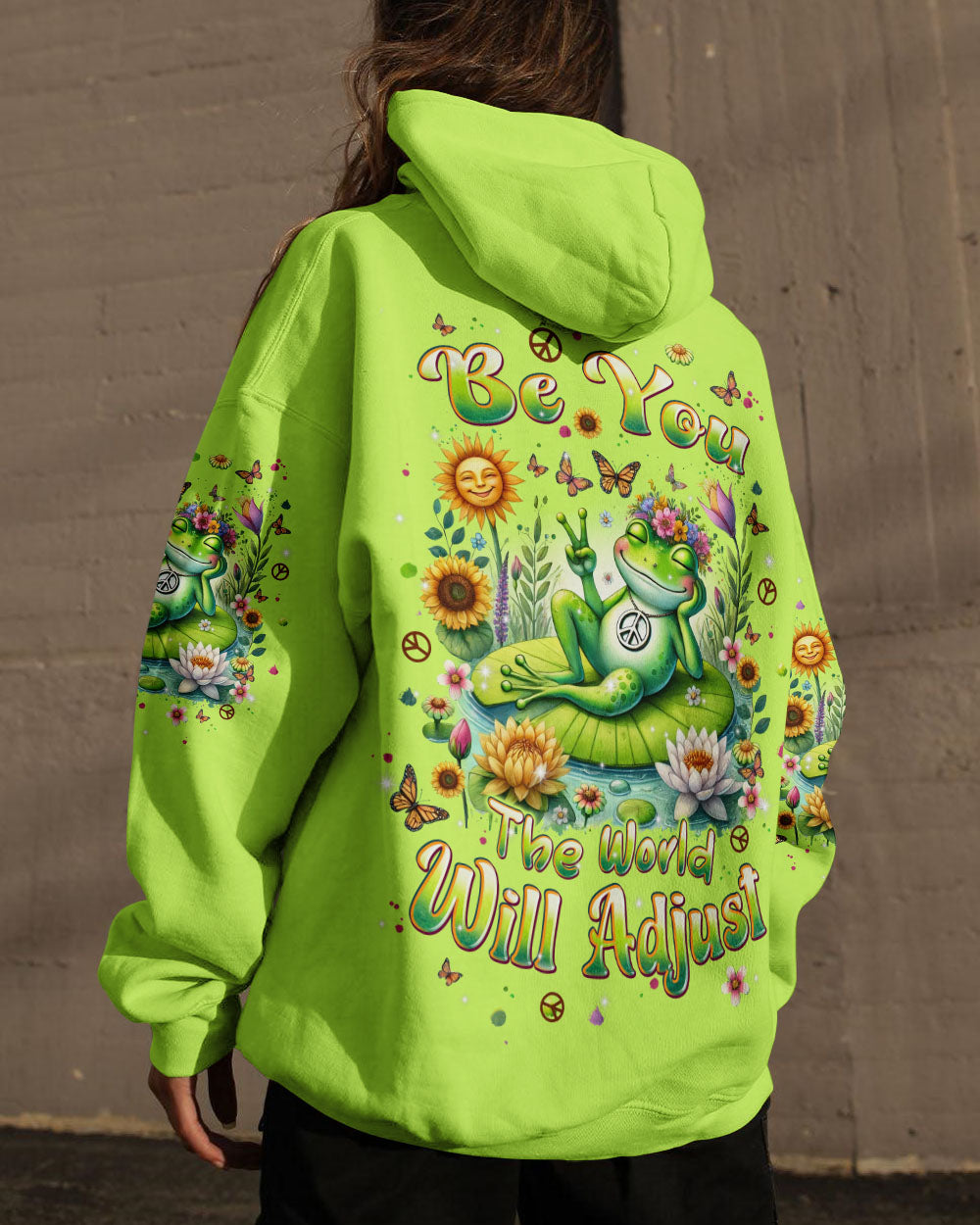BE YOU THE WORLD WILL ADJUST FROG ALL OVER PRINT - TLPQ0108242