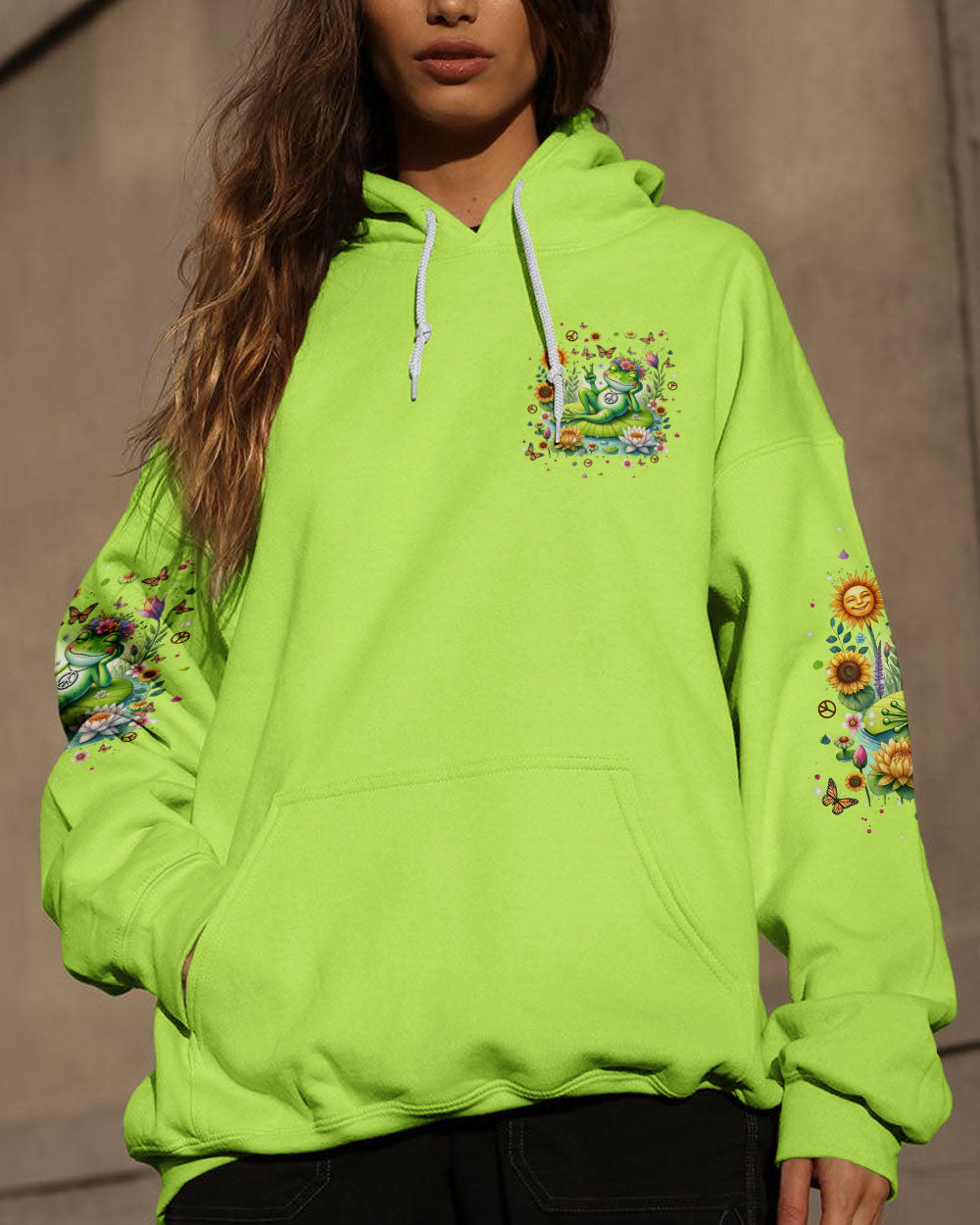 BE YOU THE WORLD WILL ADJUST FROG ALL OVER PRINT - TLPQ0108242