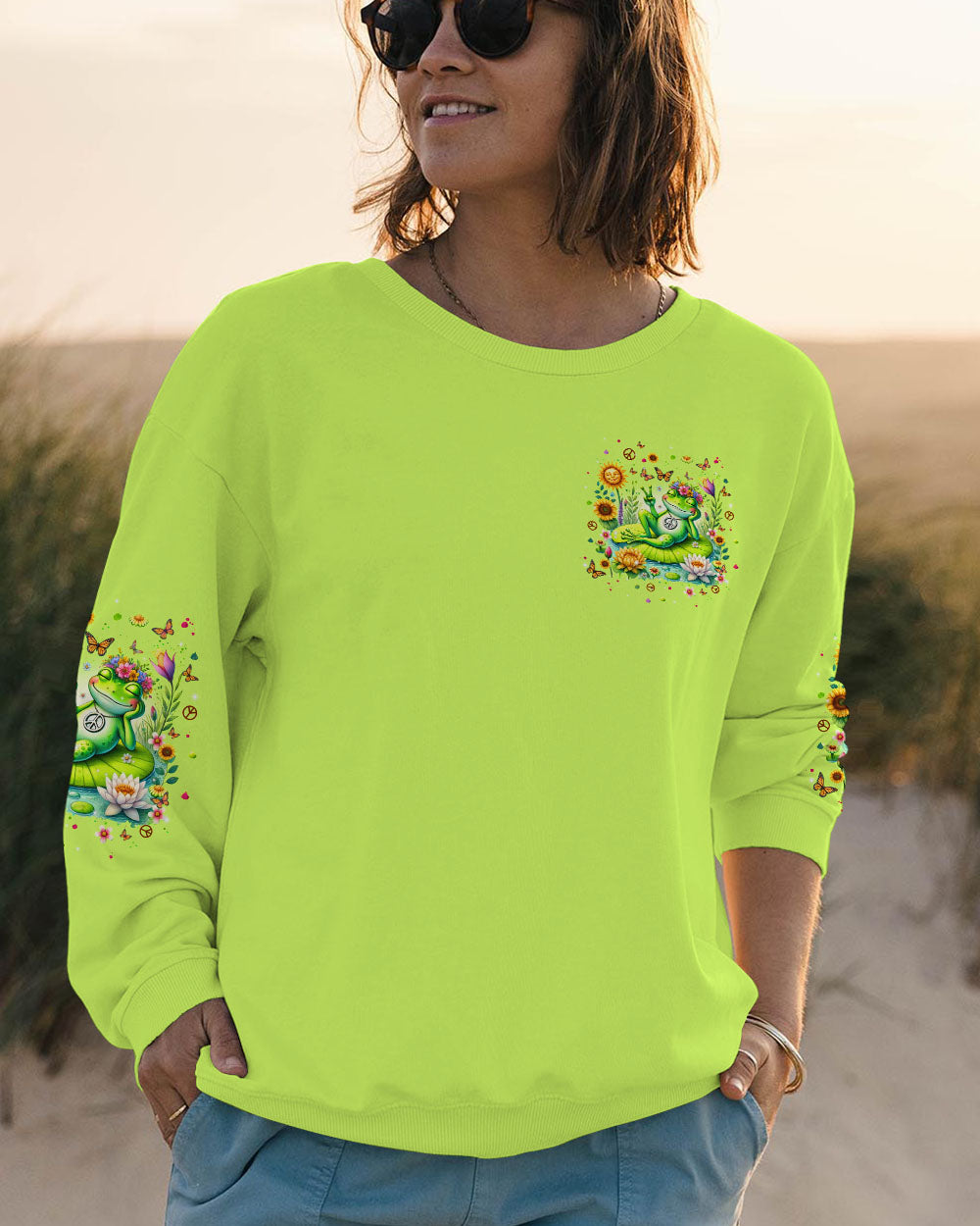 BE YOU THE WORLD WILL ADJUST FROG ALL OVER PRINT - TLPQ0108242