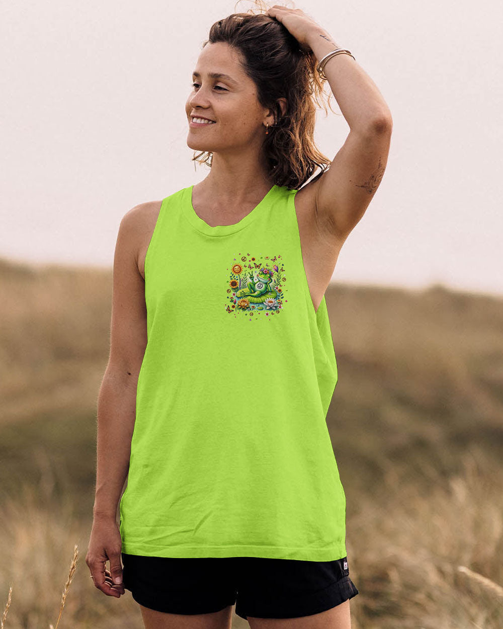 BE YOU THE WORLD WILL ADJUST FROG ALL OVER PRINT - TLPQ0108242