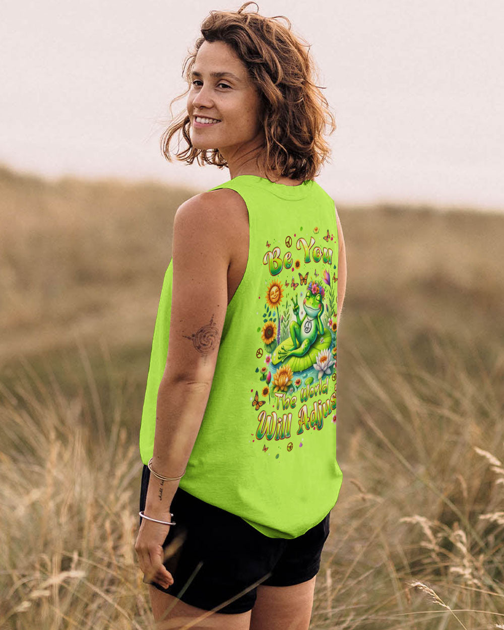 BE YOU THE WORLD WILL ADJUST FROG ALL OVER PRINT - TLPQ0108242