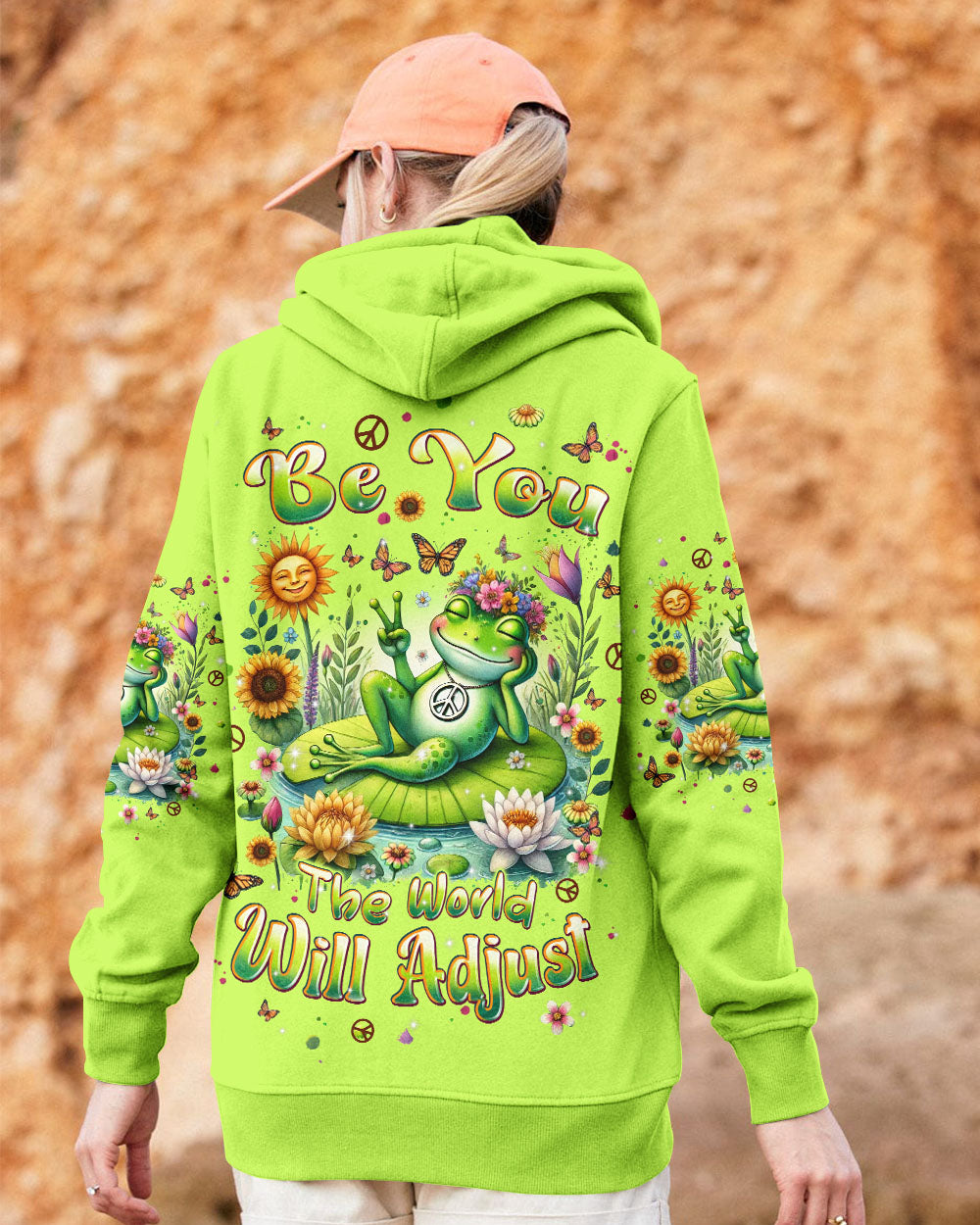 BE YOU THE WORLD WILL ADJUST FROG ALL OVER PRINT - TLPQ0108242