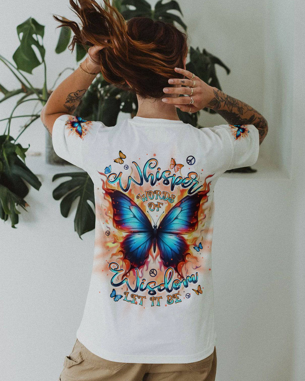 WHISPER WORDS OF WISDOM LET IT BE BUTTERFLY ALL OVER PRINT  - TLPQ0111242