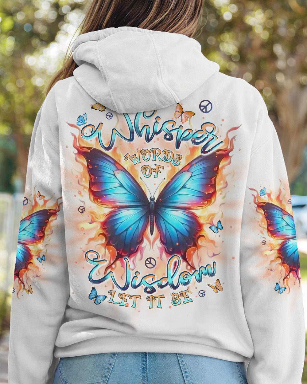 WHISPER WORDS OF WISDOM LET IT BE BUTTERFLY ALL OVER PRINT  - TLPQ0111242