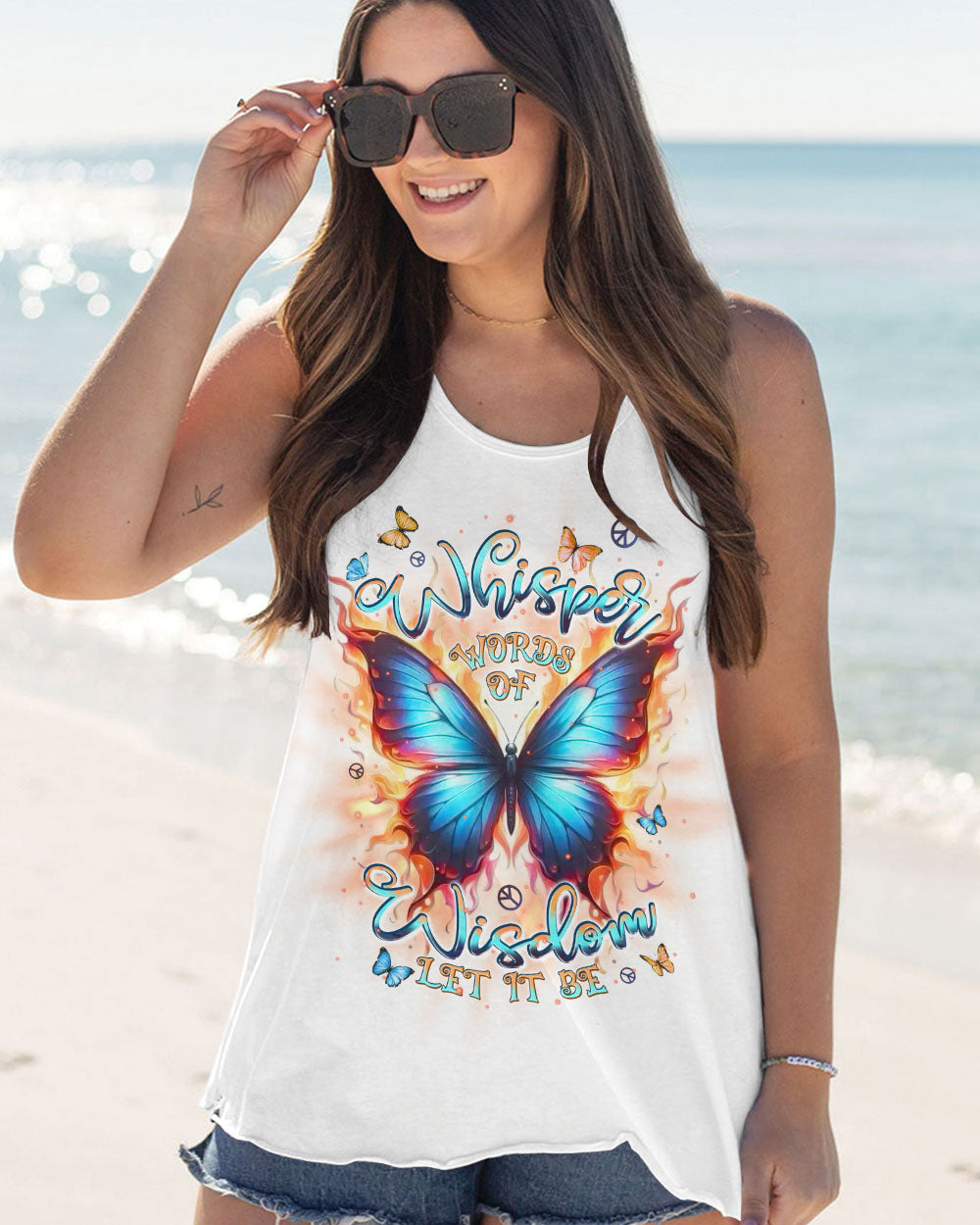 WHISPER WORDS OF WISDOM LET IT BE BUTTERFLY ALL OVER PRINT  - TLPQ0111242