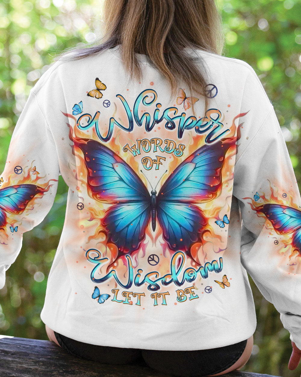 WHISPER WORDS OF WISDOM LET IT BE BUTTERFLY ALL OVER PRINT  - TLPQ0111242