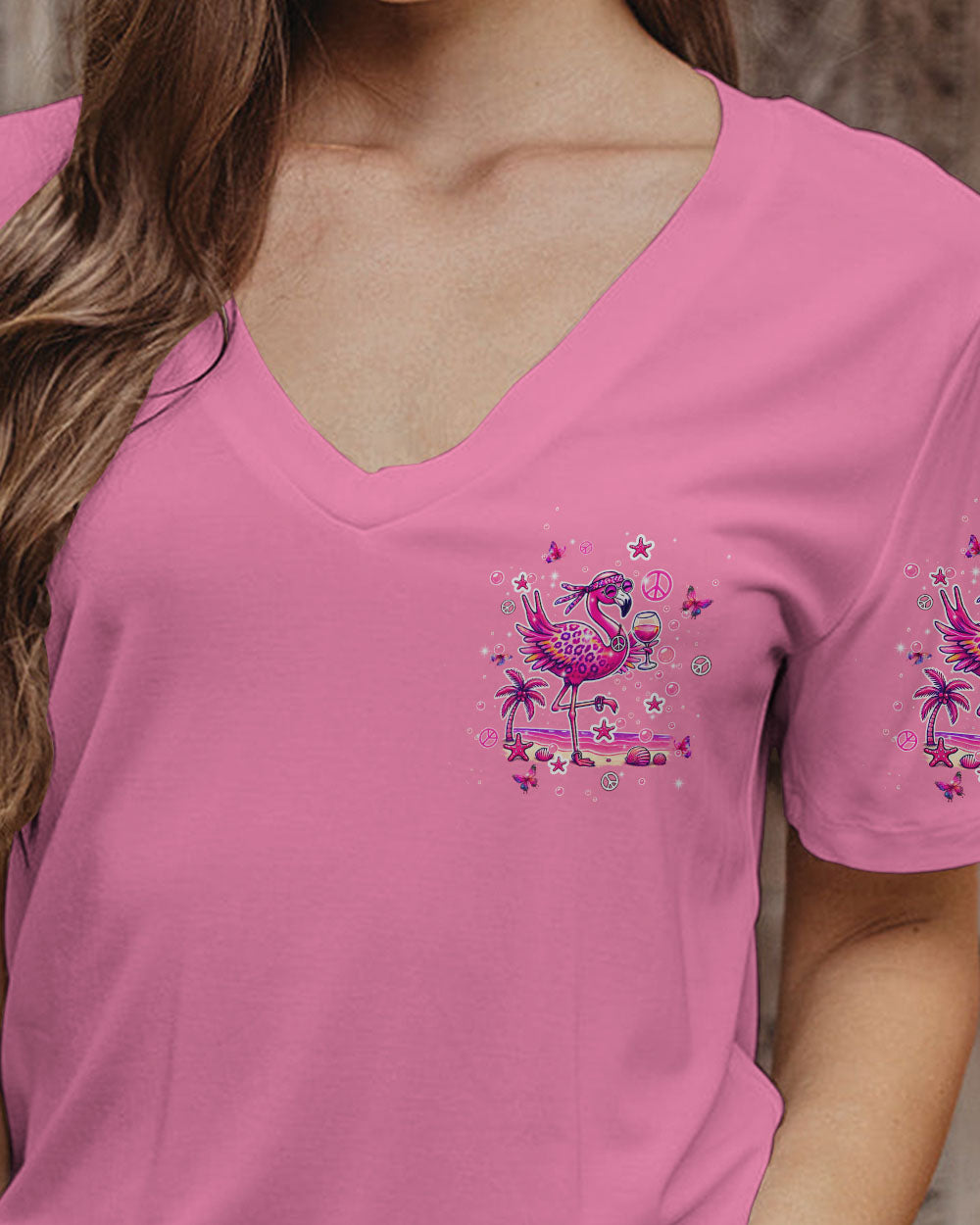 PRETTY IN PINK FLAMINGO ALL OVER PRINT - TLPQ0207243