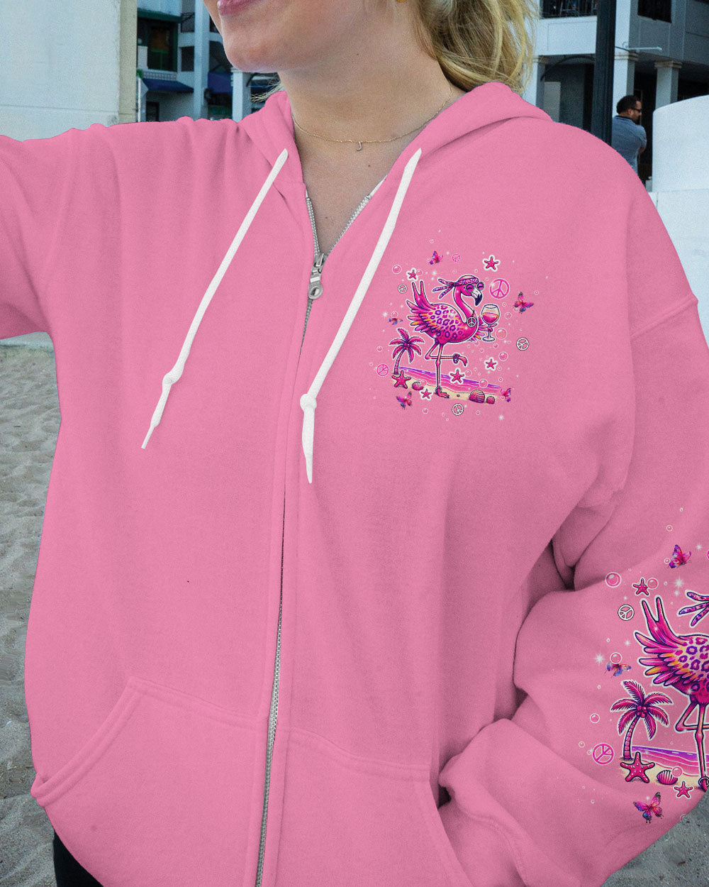 PRETTY IN PINK FLAMINGO ALL OVER PRINT - TLPQ0207243