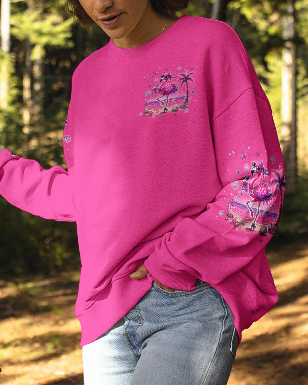 YOUNG AT HEART FLAMINGO ALL OVER PRINT - TLPQ0407244