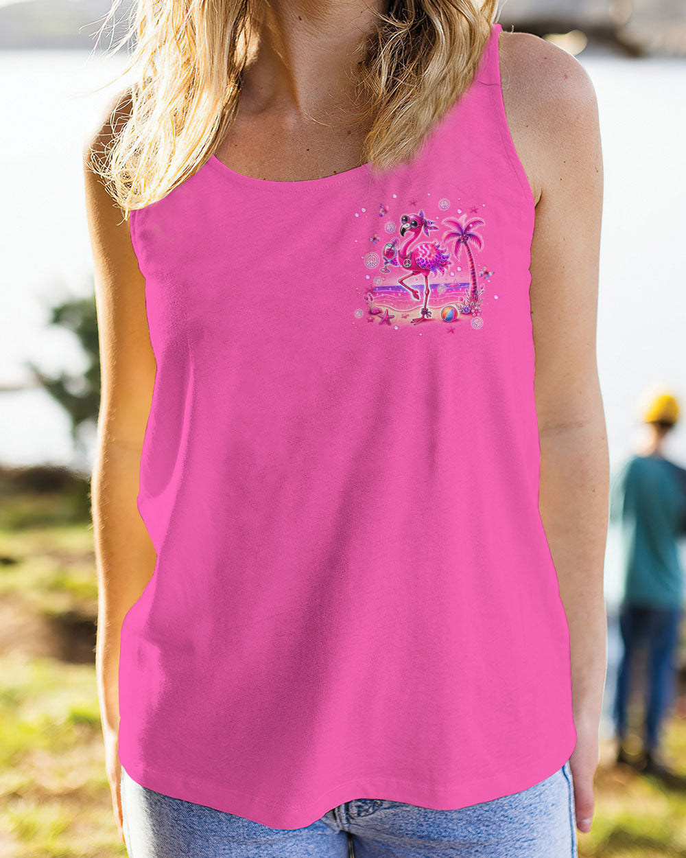 YOUNG AT HEART FLAMINGO ALL OVER PRINT - TLPQ0407244