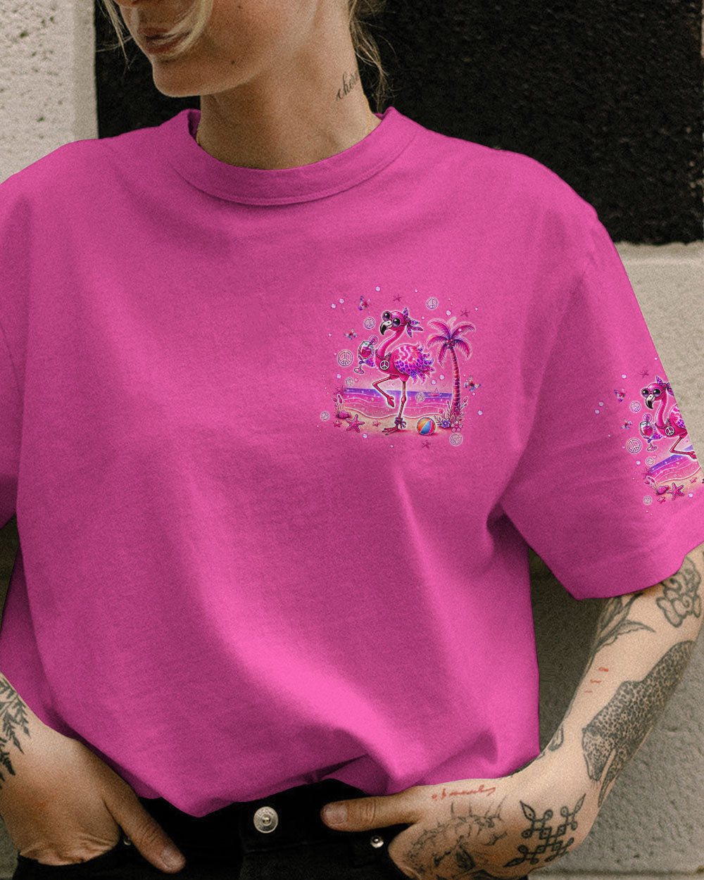 YOUNG AT HEART FLAMINGO ALL OVER PRINT - TLPQ0407244