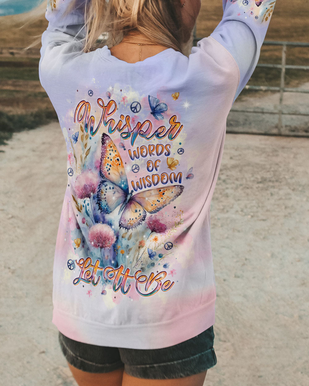 WHISPER WORDS OF WISDOM BUTTERFLY ALL OVER PRINT - TLPQ0410243