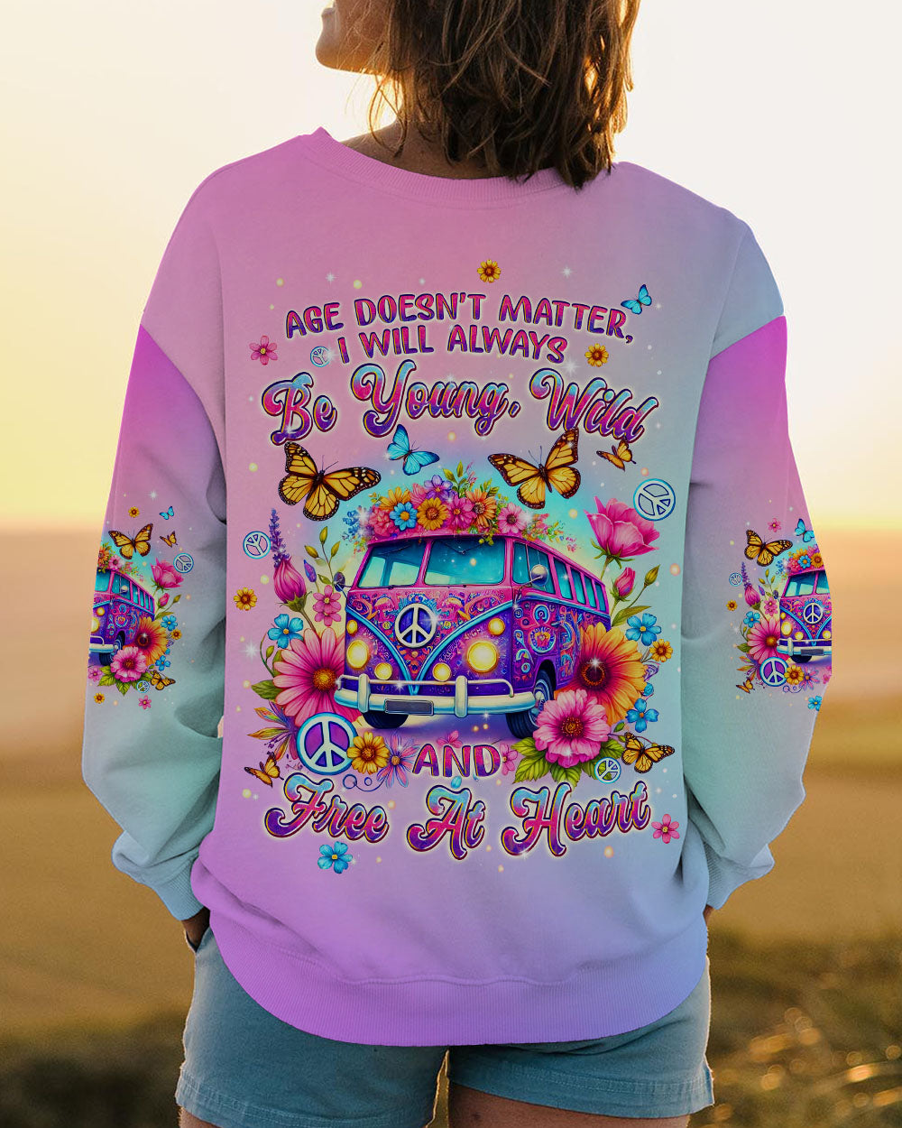AGE DOESN'T MATTER BUS FLOWER ALL OVER PRINT - TLPQ0608242