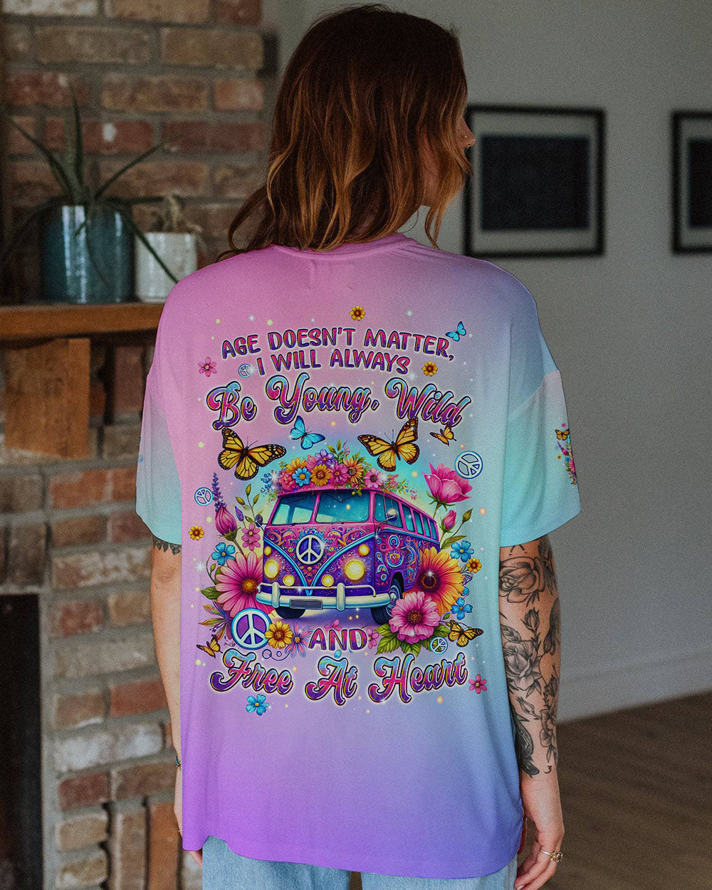 AGE DOESN'T MATTER BUS FLOWER ALL OVER PRINT - TLPQ0608242