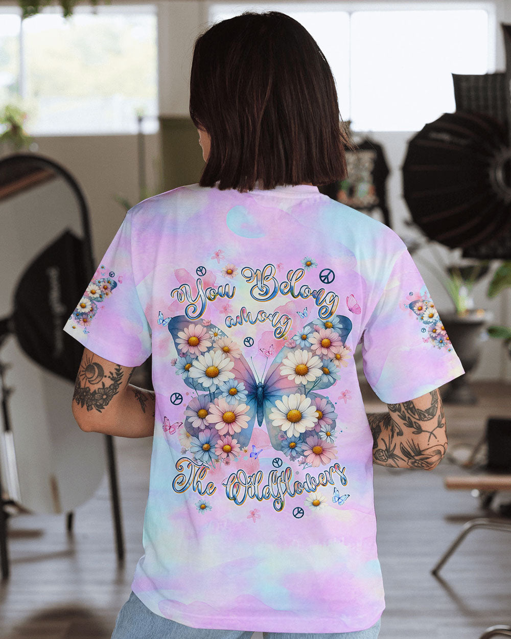 YOU BELONG AMONG THE WILDFLOWERS BUTTERFLY ALL OVER PRINT  - TLPQ0810241