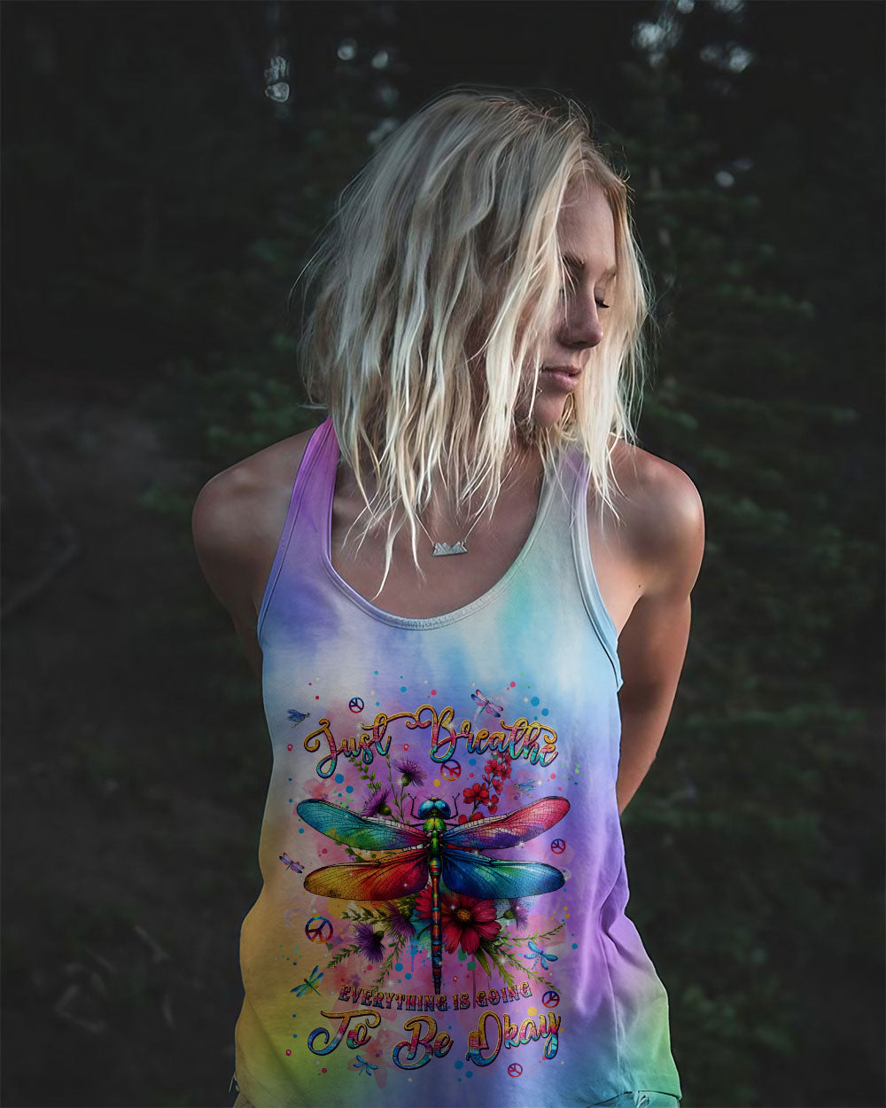 JUST BREATHE DRAGONFLY ALL OVER PRINT - TLPQ0907242