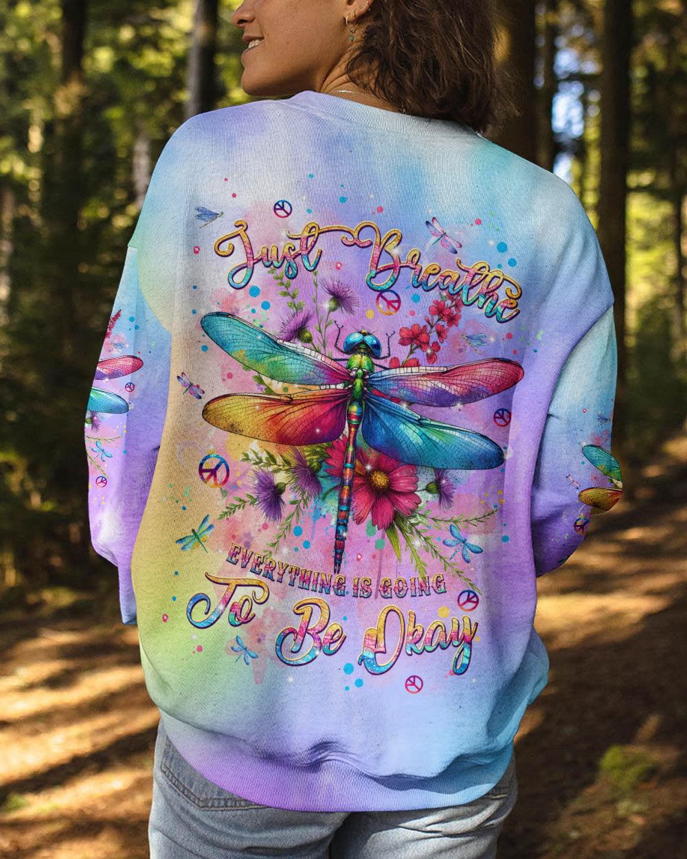 JUST BREATHE DRAGONFLY ALL OVER PRINT - TLPQ0907242