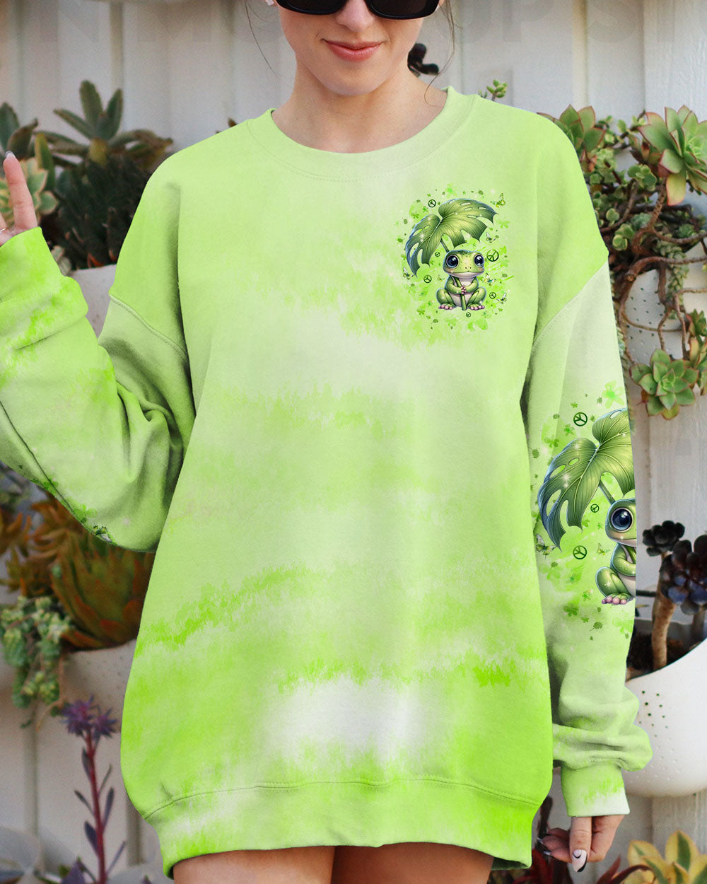 BE YOU THE WORLD WILL ADJUST FROG ALL OVER PRINT - TLPQ0908245