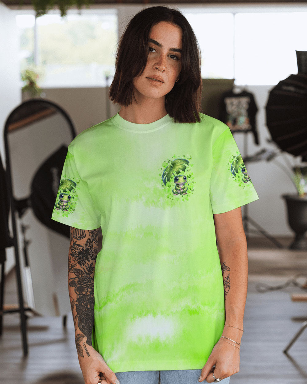 BE YOU THE WORLD WILL ADJUST FROG ALL OVER PRINT - TLPQ0908245