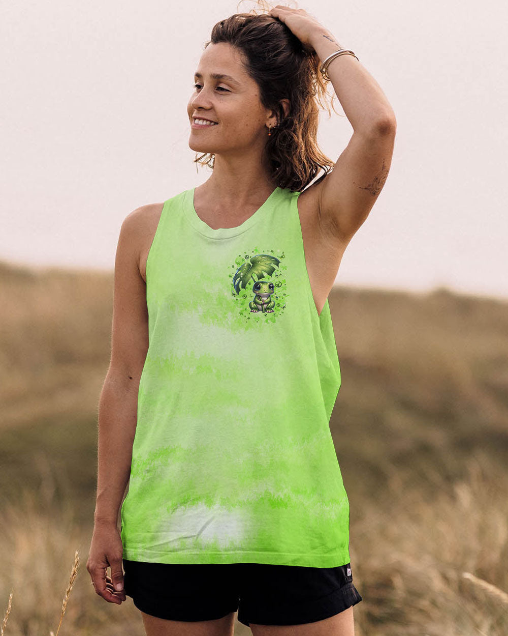 BE YOU THE WORLD WILL ADJUST FROG ALL OVER PRINT - TLPQ0908245