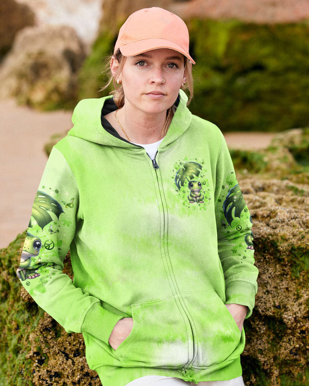 BE YOU THE WORLD WILL ADJUST FROG ALL OVER PRINT - TLPQ0908245