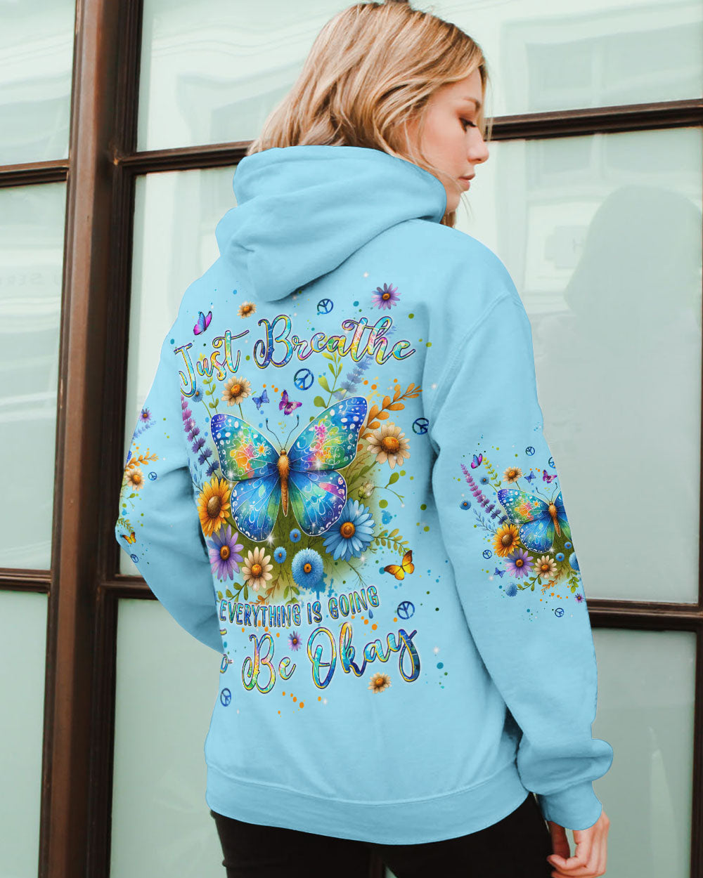 JUST BREATHE BUTTERFLY ALL OVER PRINT - TLPQ1007242