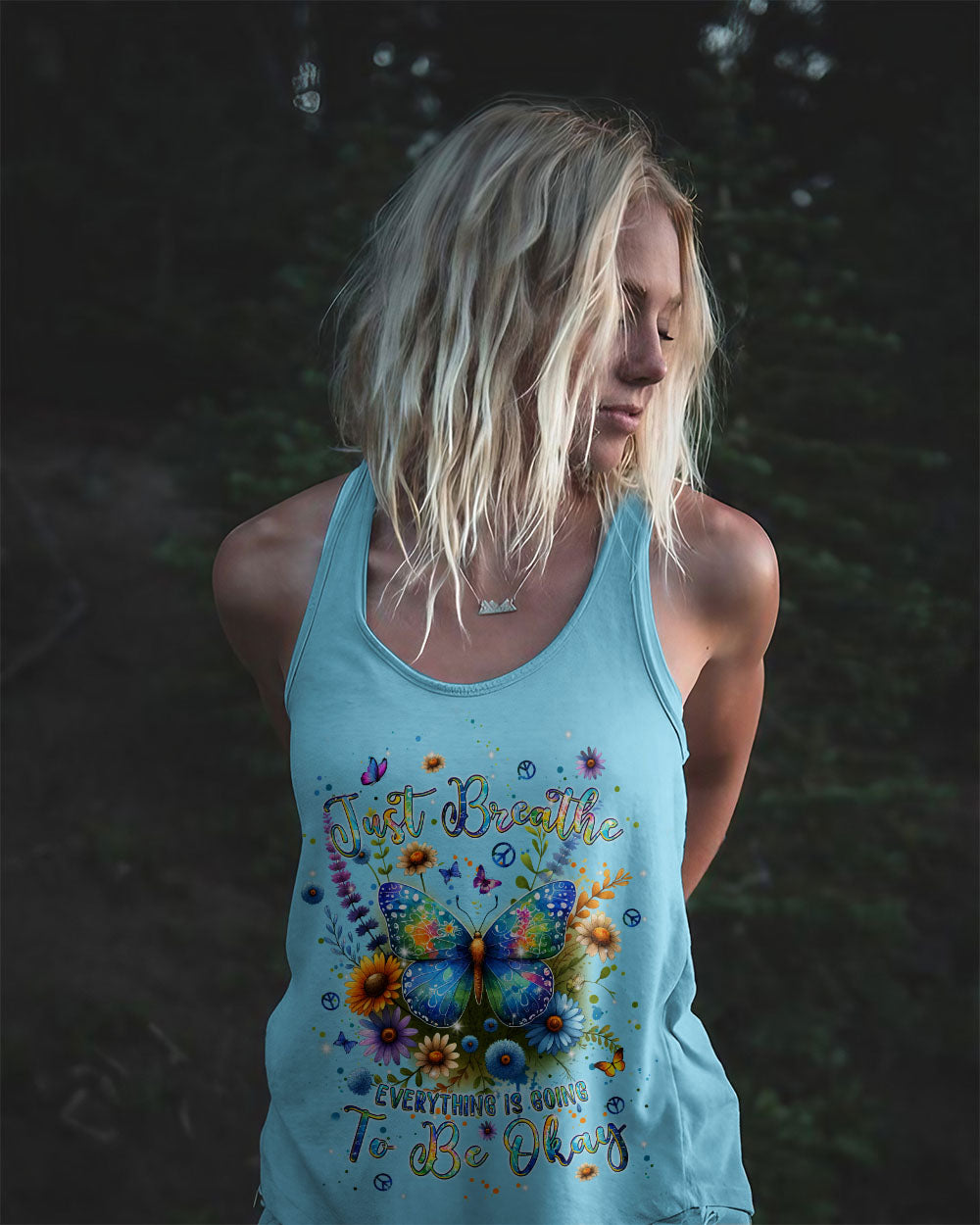 JUST BREATHE BUTTERFLY ALL OVER PRINT - TLPQ1007242