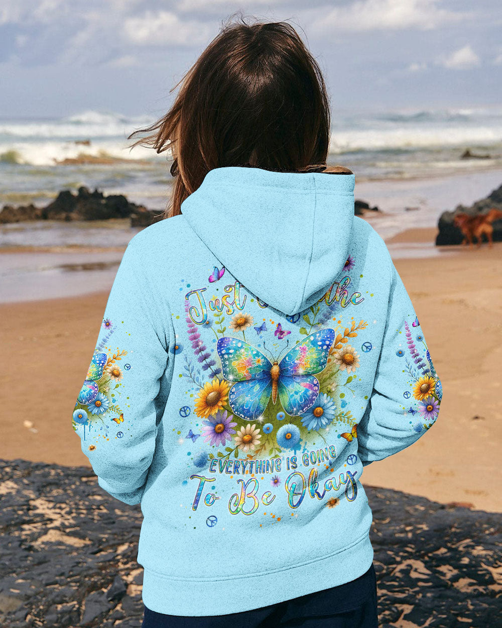 JUST BREATHE BUTTERFLY ALL OVER PRINT - TLPQ1007242