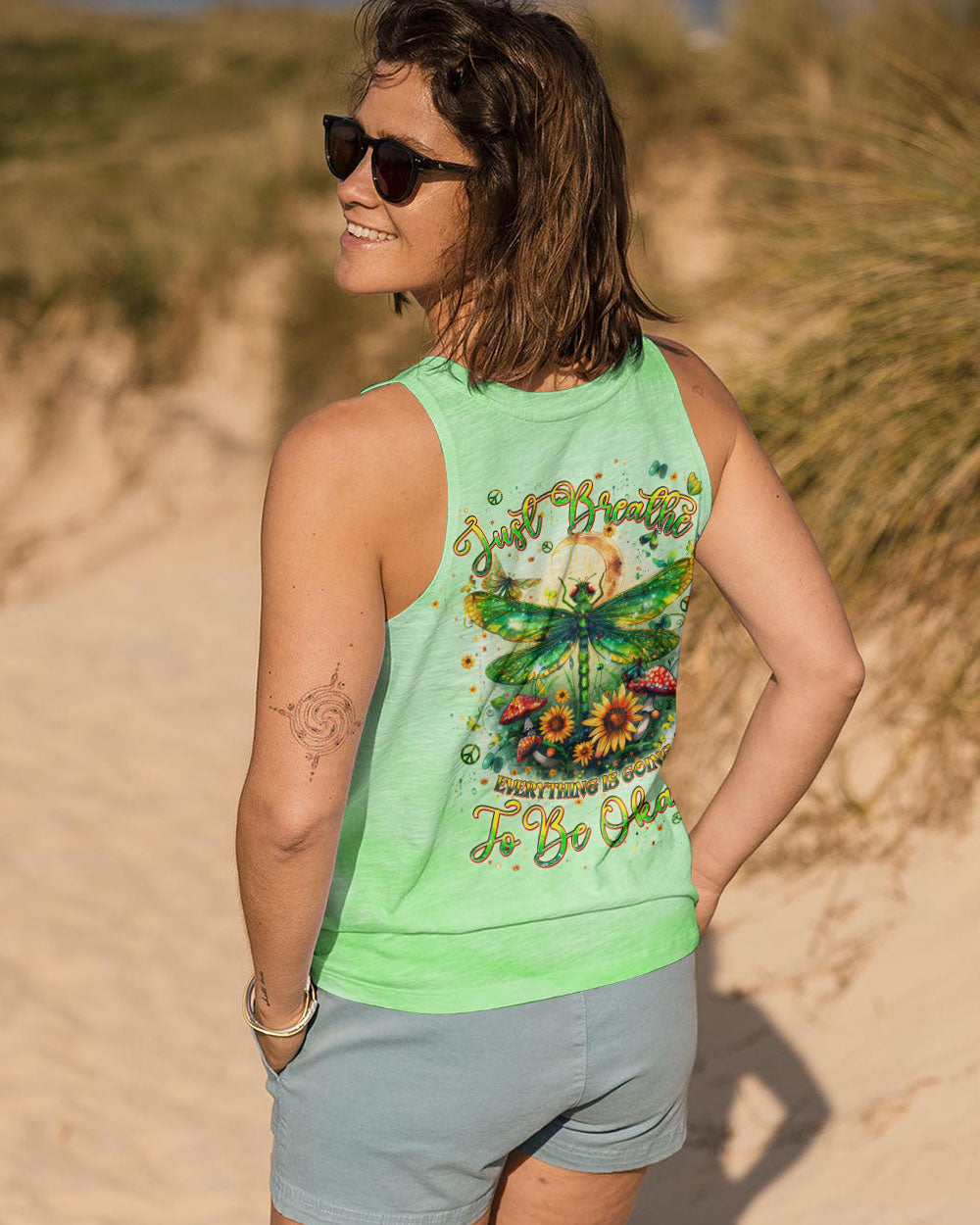 JUST BREATHE DRAGONFLY ALL OVER PRINT - TLPQ1009244