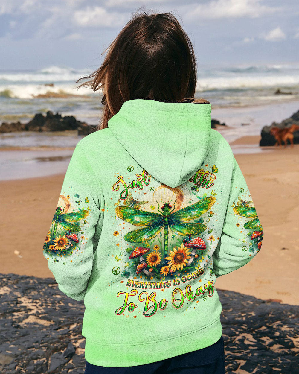 JUST BREATHE DRAGONFLY ALL OVER PRINT - TLPQ1009244